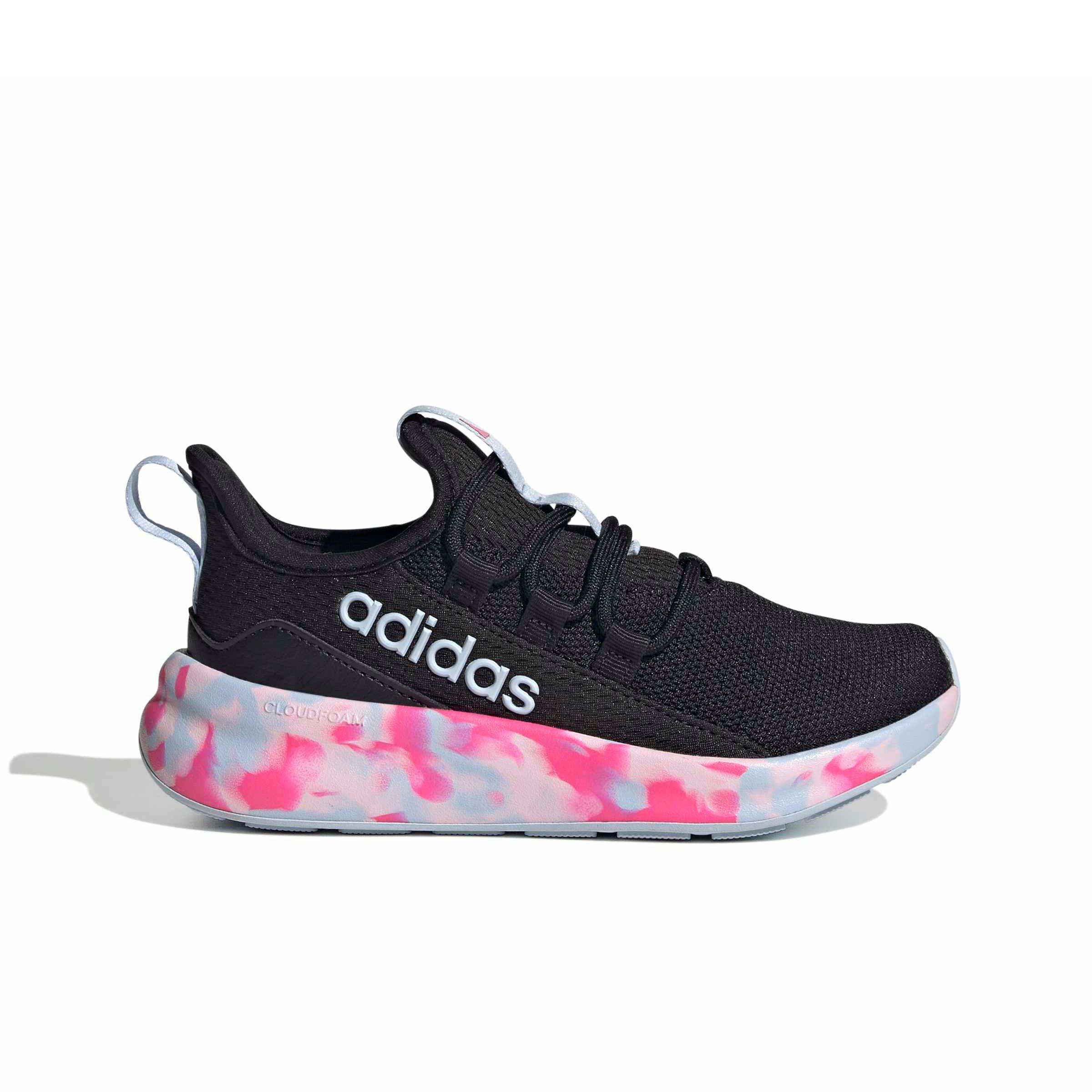 adidas Lite Racer Adapt 8.0 "Core Black/Crystal Sky/Shock Pink" Grade School Girls' Shoe - BLACK/SKY/PINK